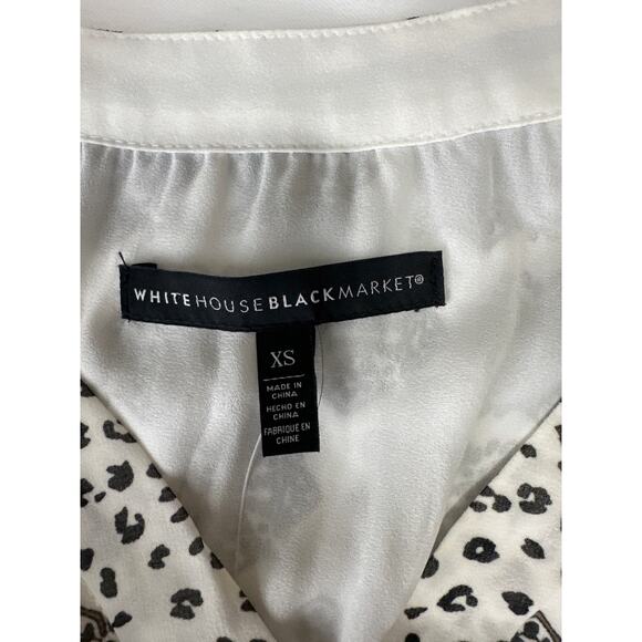 White House Black Market Womens Mixed Print Tiered Blouson Dress Size XS - Picture 4 of 9